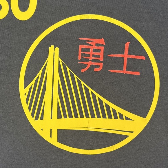 Steph Curry Shirt Golden State Warriors #30 Men's M Gray Adidas Short Sleeve Tee - Picture 8 of 10